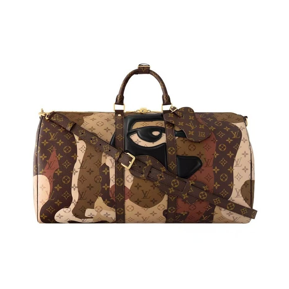 【原版】LOUIS VUITTON-路易威登 keepall Bandoulière 55 手提单肩斜跨旅行包 男款